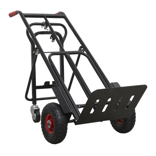 [CST989HD] Sealey Premier Heavy-Duty 3-in-1 Sack Truck with PU Tyres 300kg Capacity