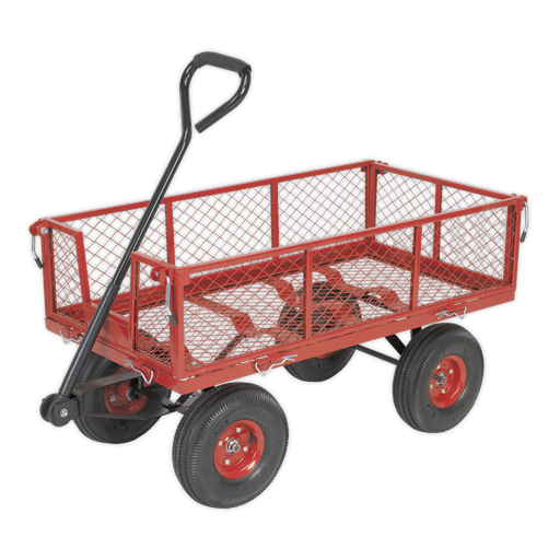[CST997] Sealey Platform Truck with Removable Sides & Pneumatic Tyres 200kg Capacity