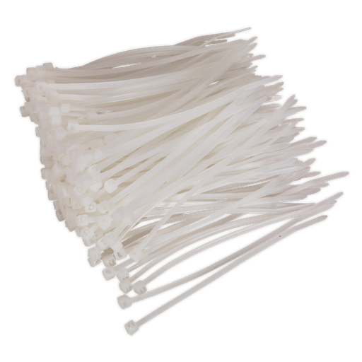 [CT10025P200W] Sealey Cable Tie 100 x 2.5mm, White - Pack of 200