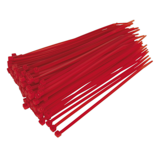 [CT20048P100R] Sealey Cable Tie 200 x 4.4mm, Red - Pack of 100