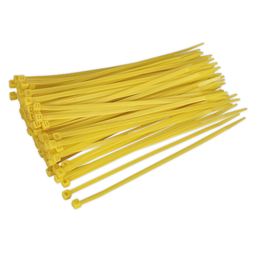 [CT20048P100Y] Sealey Cable Tie 200 x 4.4mm, Yellow - Pack of 100