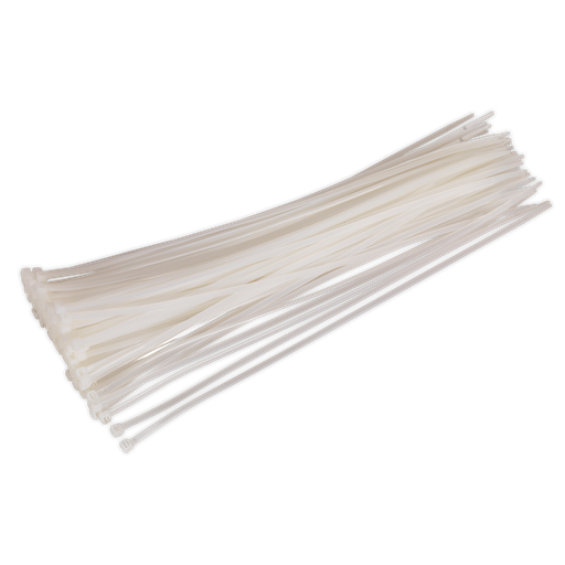 [CT38048P100W] Sealey Cable Tie 380 x 4.8mm, White - Pack of 100