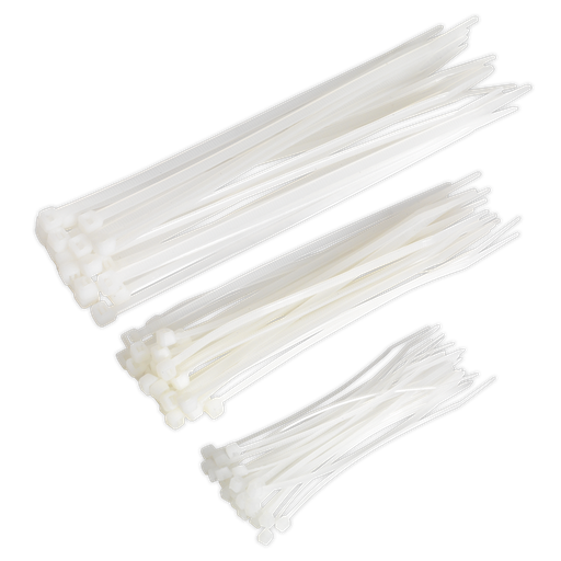 [CT75W] Sealey Cable Tie Assortment, White - Pack of 75