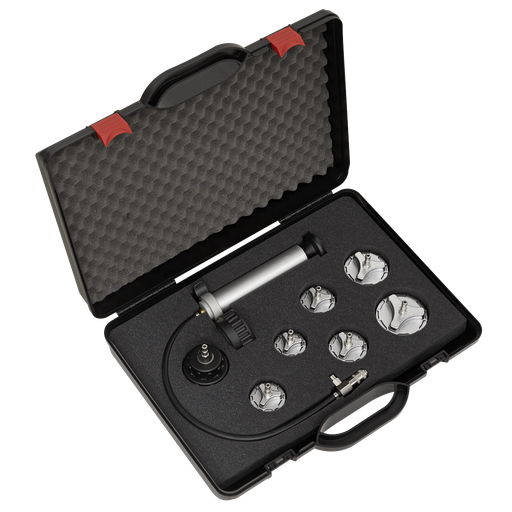 [CV0011] Sealey Commercial Cooling System Pressure Test Kit 7pc