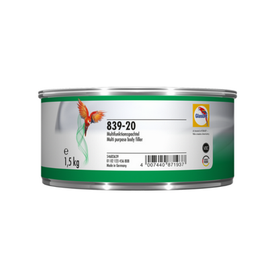 [GLA.50411477] 1.5ltr Glasurit 839-20 White Multi Purpose Body Filler (Each)