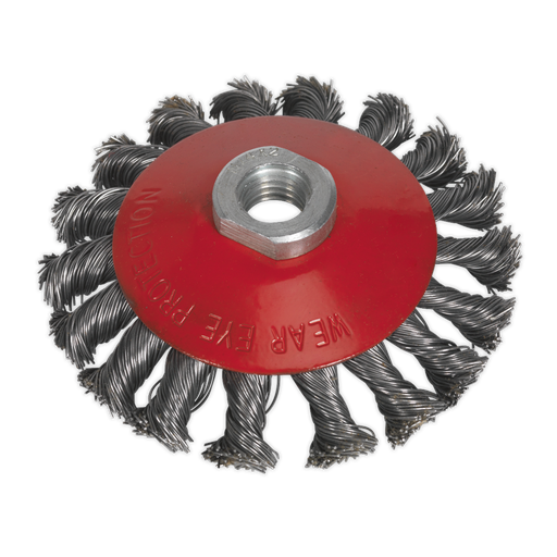 [CWB101] Sealey 100mm Conical Wire Brush M14 x 2mm