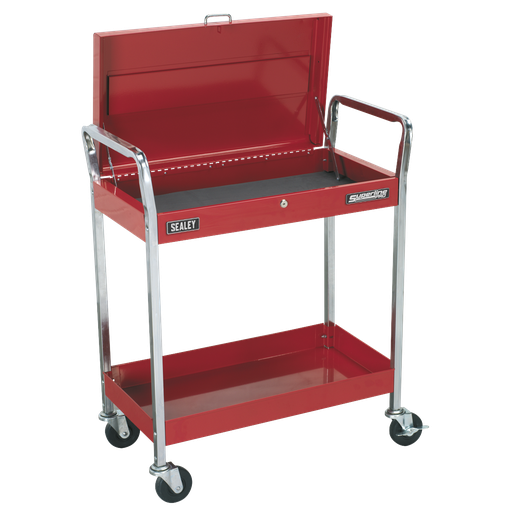[CX104] Sealey Superline PRO® Heavy-Duty Trolley with Lockable Top 2-Lev