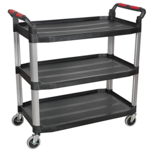 [CX310] Sealey Composite Workshop Trolley 3-Level/3 Wall