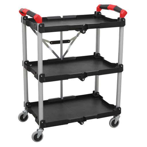 [CX314] Sealey Folding Workshop Trolley 3-Level