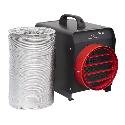 [DEH5001] Sealey Industrial Fan Heater with Ducting 5kW