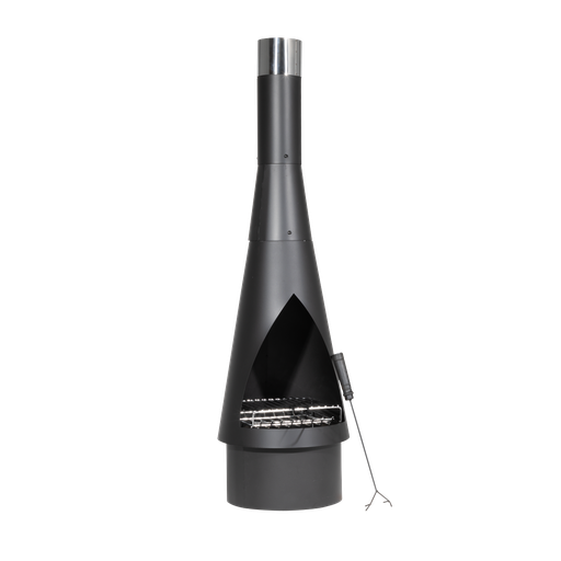 [DG109] Sealey Dellonda Outdoor Chiminea, Fireplace, Fire Pit, Heater, Durable, Black Steel