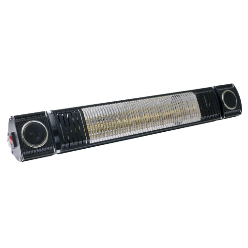 [DG125] Sealey Dellonda Infrared Outdoor 2000W Patio Heater with Speakers for Music, Black