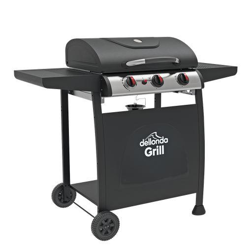 [DG14] Dellonda 3 Burner Gas BBQ Grill with Piezo Ignition & Thermometer