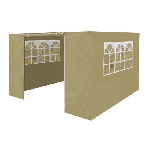 [DG146] Sealey Dellonda Premium Gazebo/Marquee Side Walls/Doors/Windows, Fits 3 x 3m Models - Beige