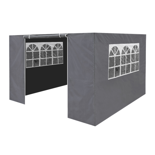 [DG149] Sealey Dellonda Premium Gazebo/Marquee Side Walls/Doors/Windows, Fits 3 x 3m Models - Grey