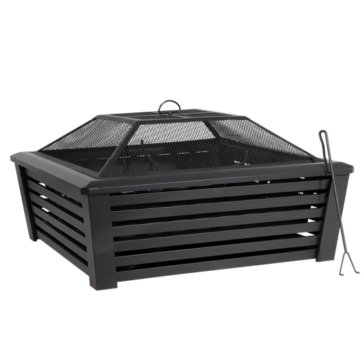 [DG43] Sealey Dellonda 89cm Square Outdoor Fire Pit, Black