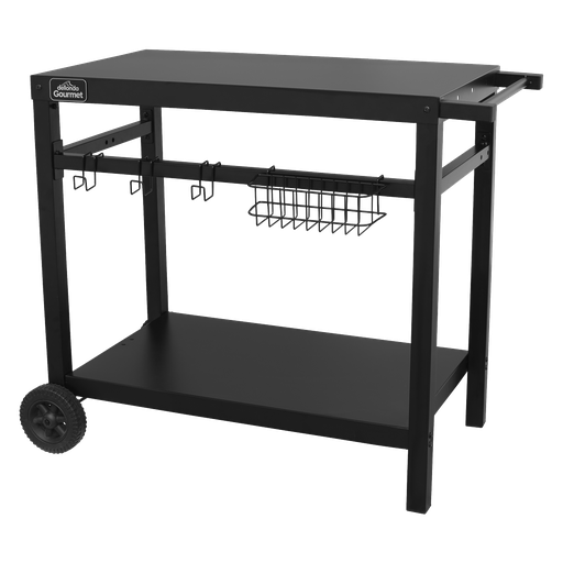 [DG45] Dellonda Plancha Trolley with Utensil Holder - Black