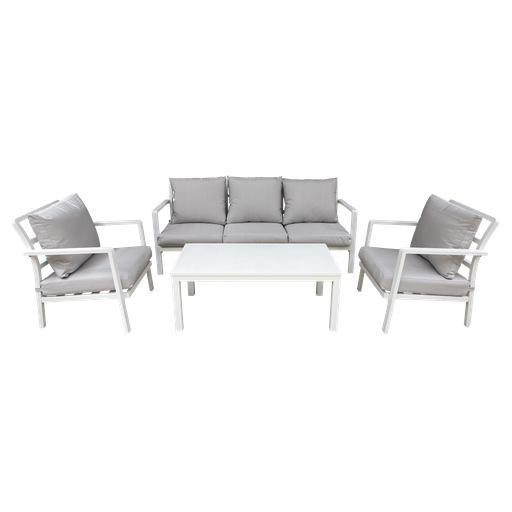 [DG52] Sealey Dellonda Kyoto Aluminium Outdoor Sofa & Coffee Table Set 