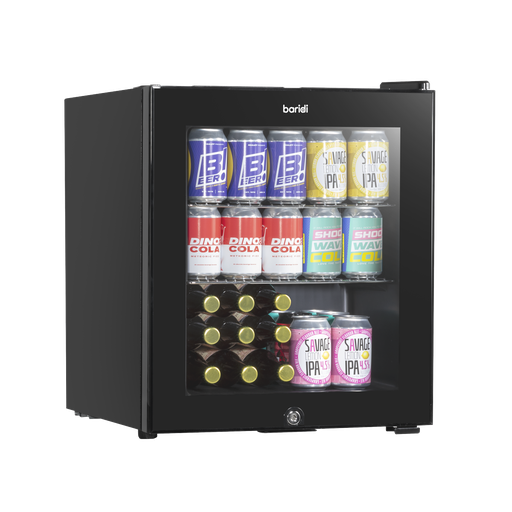 [DH12] Sealey Baridi Mini Tabletop Beer & Drinks Fridge 50L Capacity - Black