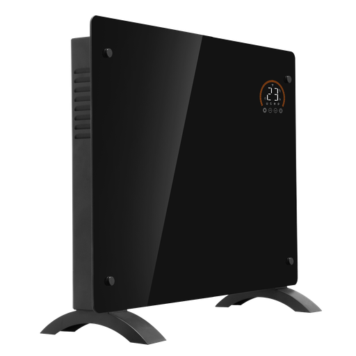 [DH135] Baridi, Electric Glass Panel Heater, 1000W, Wi-Fi Enabled, Black - DH135