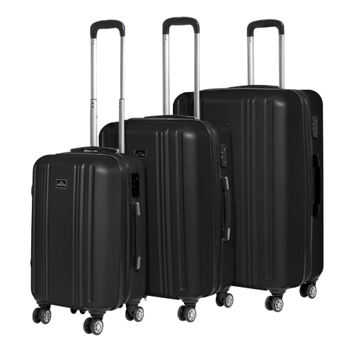 [DL11] Dellonda Lightweight ABS Luggage Set with TSA Lock - Black