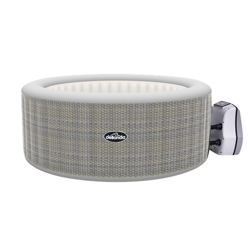 [DL90] Sealey Dellonda 2-4 Person Inflatable Hot Tub/Spa with Smart Pump - Rattan Effect