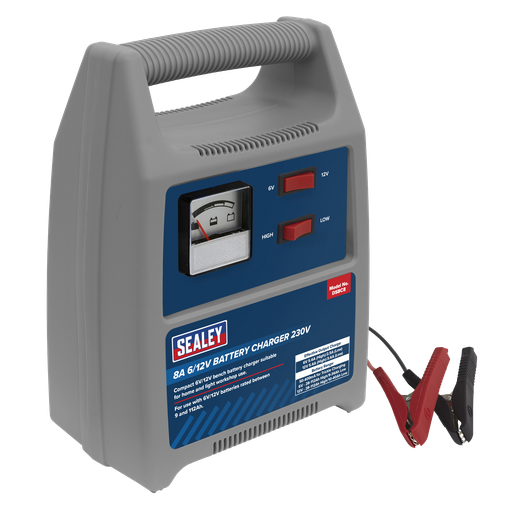 [DSBC8] Sealey 6/12V Battery Charger 8A 230V