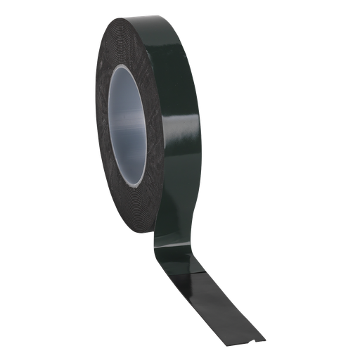 [DSTG2510] Sealey Double-Sided Adhesive Foam Tape 25mm x 10m - Green Backing