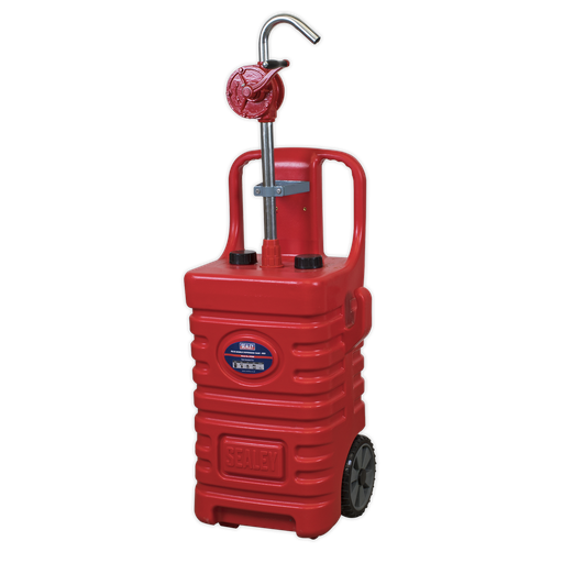 [DT55RCOMBO1] Mobile Dispensing Tank with Oil Rotary Pump 55L - Red