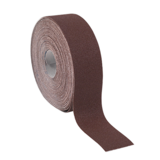 [ERB505080] Sealey Engineer's Emery Roll 80Grit 50mm x 50m - Brown