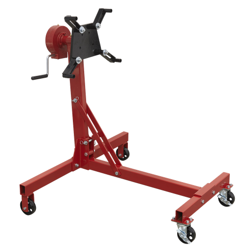 [ES480D] Folding 360º Rotating Engine Stand with Geared Handle Drive 450kg Capacity