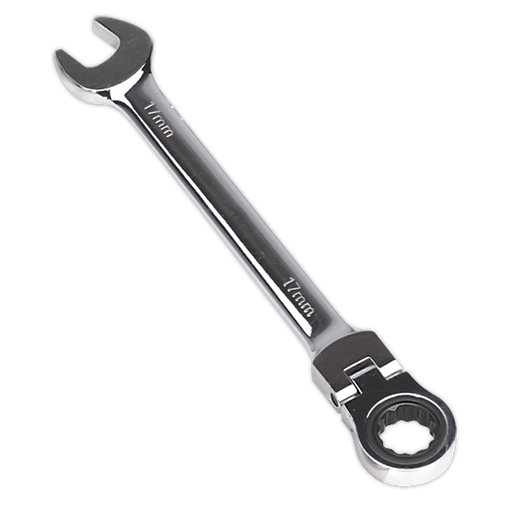 [FHRCW17] Sealey Premier Flexi-Head Ratchet Combination Spanner 17mm