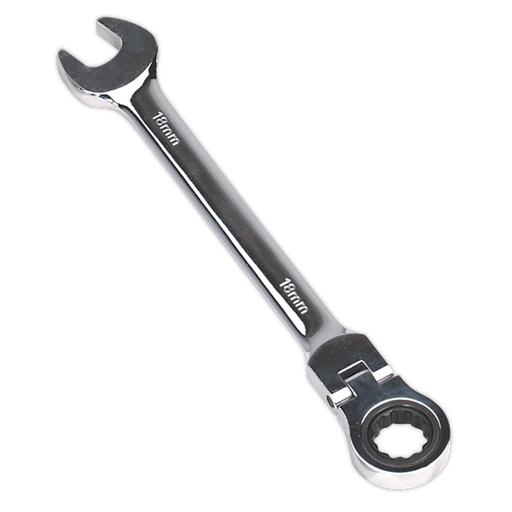 [FHRCW18] Sealey Premier Flexi-Head Ratchet Combination Spanner 18mm