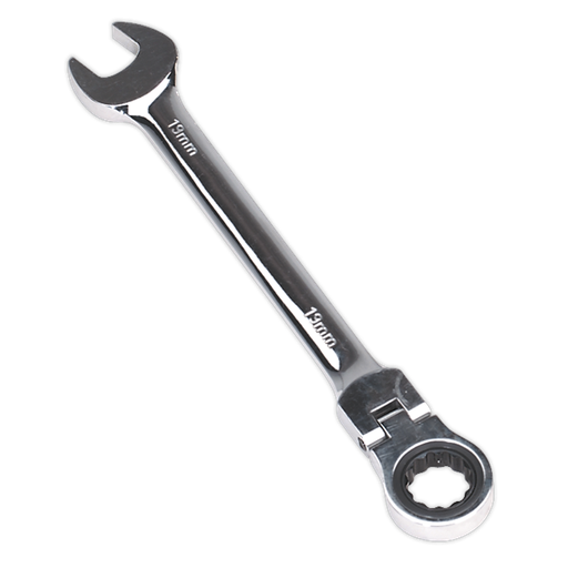[FHRCW19] Sealey Premier Flexi-Head Ratchet Combination Spanner 19mm
