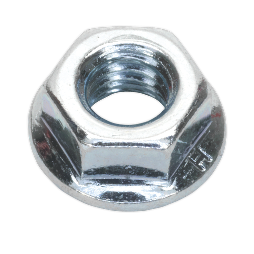 [FN6] Sealey Zinc Plated Serrated Flange Nut M6 - Pack of 100