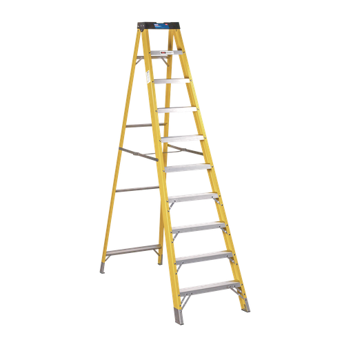 [FSL10] Fibreglass Step Ladder 9-Tread - EN 131