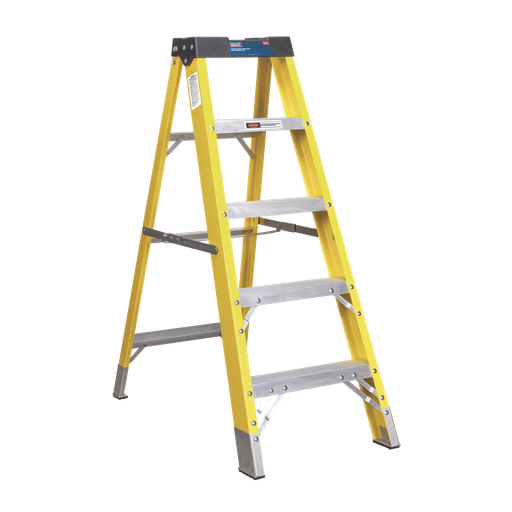 [FSL5] Sealey Fibreglass Step Ladder 4-Tread - BS EN 131