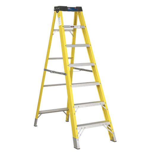 [FSL7] Sealey Fibreglass Step Ladder 6-Tread - BS EN 131
