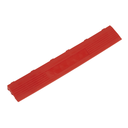 [FT3ERF] Sealey Polypropylene Floor Tile Edge 400 x 60mm, Red Female - Pack of 6