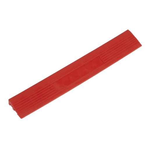 [FT3ERM] Sealey Polypropylene Floor Tile Edge 400 x 60mm, Red Male - Pack of 6