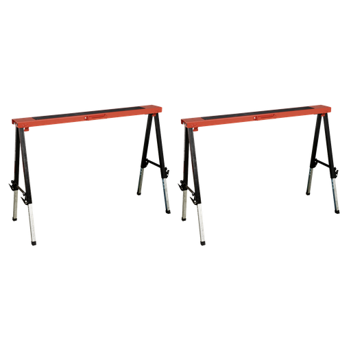 [FTAL12] Sealey Fold Down Trestle with Adjustable Legs - Pair