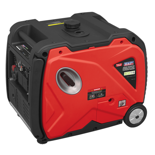 [G3500I] Sealey 3500W Inverter Generator 4-Stroke Engine 230V