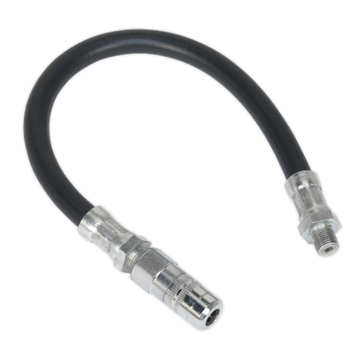 [GGHE300] Flexible Rubber Grease Gun Delivery Hose with 4-Jaw Connector 300mm 1/8"BSP Gas