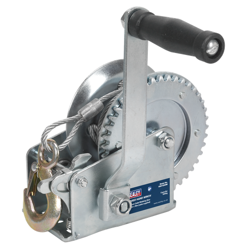 [GWC1200M] Sealey Geared Hand Winch with Cable 540kg Capacity
