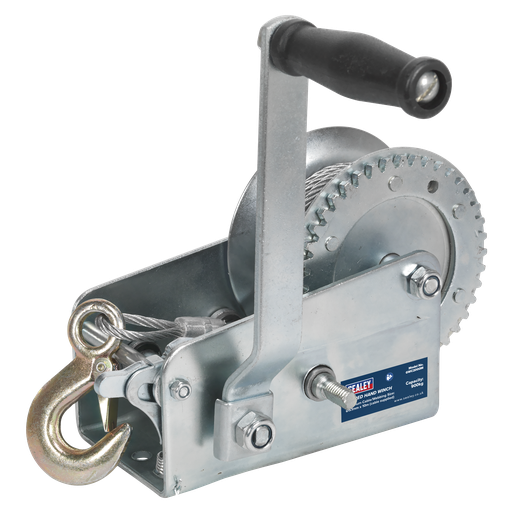 [GWC2000M] Sealey Geared Hand Winch with Cable 900kg Capacity