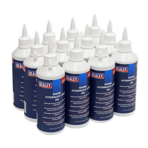 [HJO/500ML] Sealey Hydraulic Jack Oil 500ml - Pack of 12