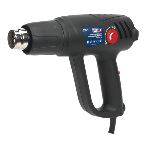 [HS107K] Sealey 2000W Variable Temperature Heat Gun Kit 50-450°C/90-600°C