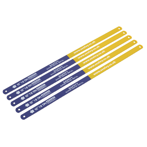 [HSB0518] Sealey Hacksaw Blade 300mm HSS Bi-Metal 18tpi Pack of 5