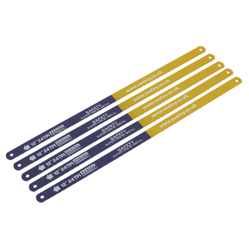 [HSB0524] Sealey HSS Bi-Metal Hacksaw Blade 24tpi 300mm - Pack of 5