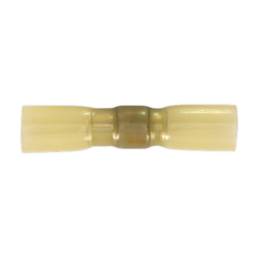 [HSSB25Y] Sealey Heat Shrink Butt Connector with Crimp & Solder, Yellow - 